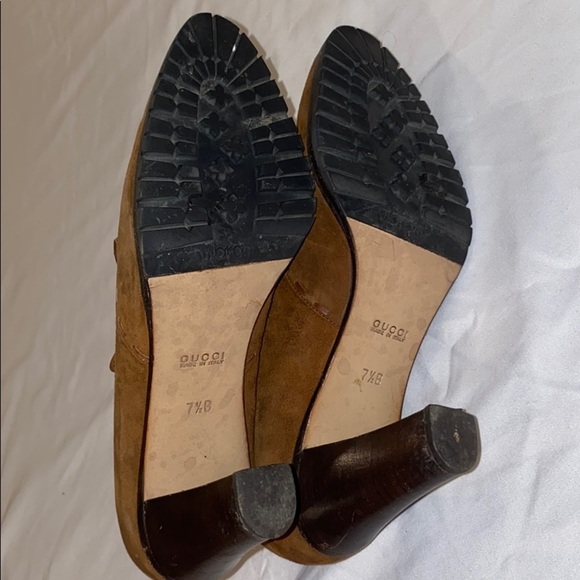 *HOST PICK* VINTAGE GUCCI BOOTIES BROWN SUEDE 7.5 - Picture 10 of 12